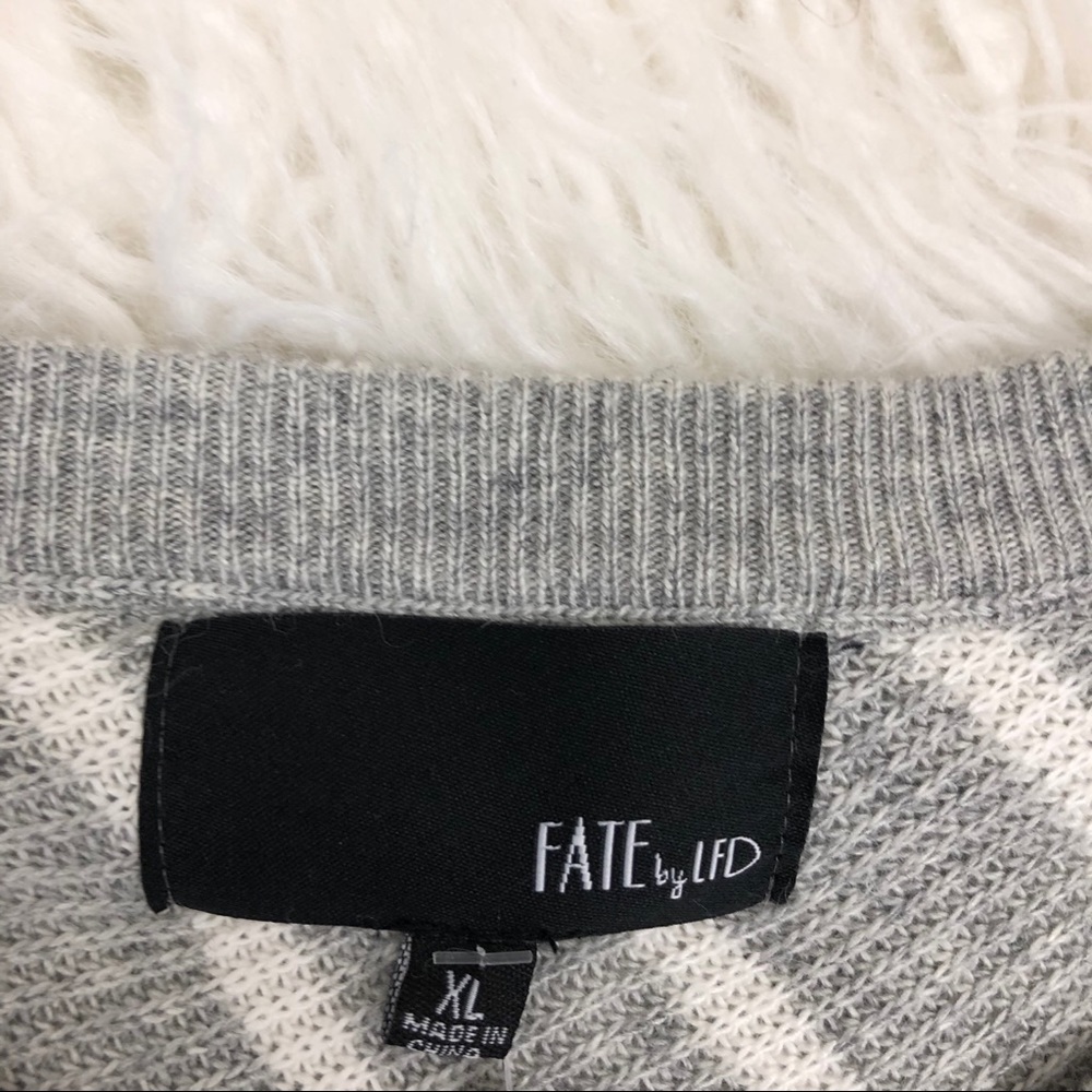 Fate by lfd striped Waffle knit Woman’s Sweater - Picture 6 of 6